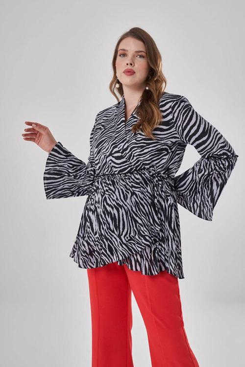 Zebra Desenli Tunik 48