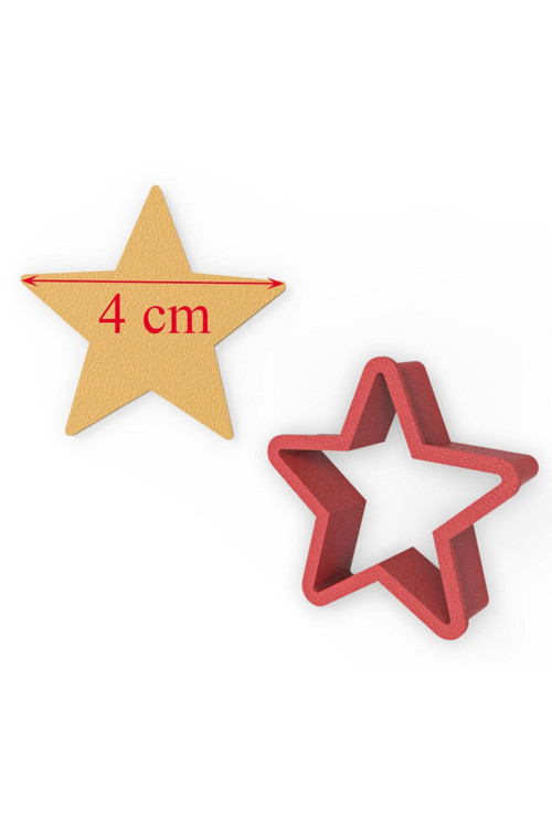 Yıldız Kurabiye Kalıbı Şekillendirici Kopat Kesici - 4 Cm