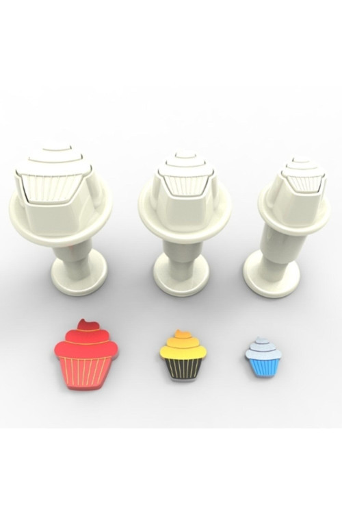 Cupcake Küçük Enjektörlü Şekillendirici 3 Adet