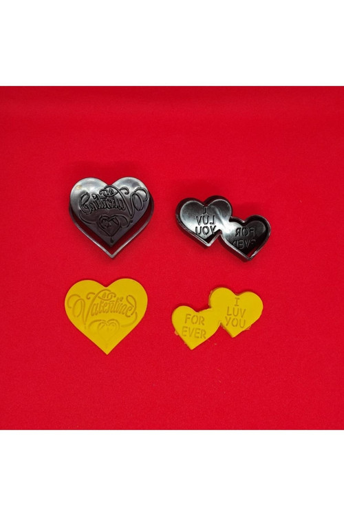 Valentines & I Luv You Kurabiye Damga & Kesici Set 70-81