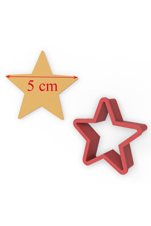Yıldız Kurabiye Kalıbı Şekillendirici Kopat Kesici - 5 Cm