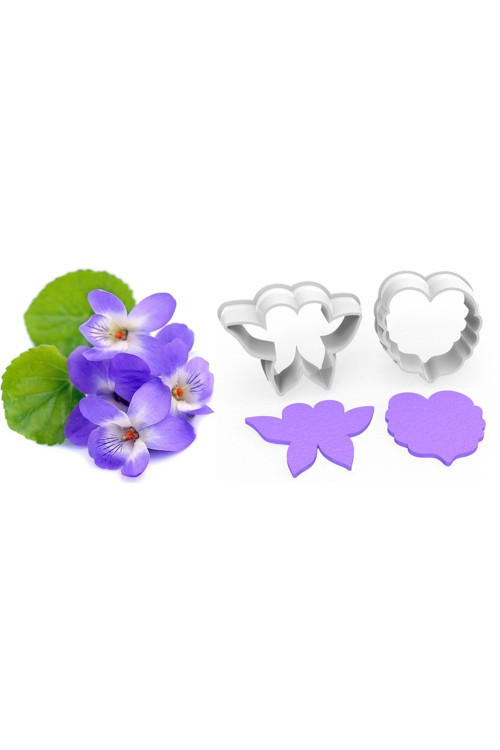 Menekşe Büyük Boy Çiçek Yapım Kesici Set 2’Li – 5Cm