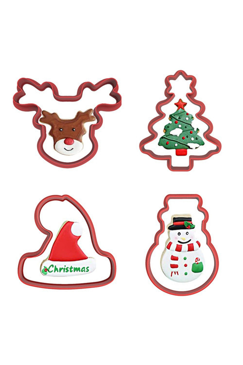 Yılbaşı Noel Kurabiye Kalıbı 4'Lü Set-1