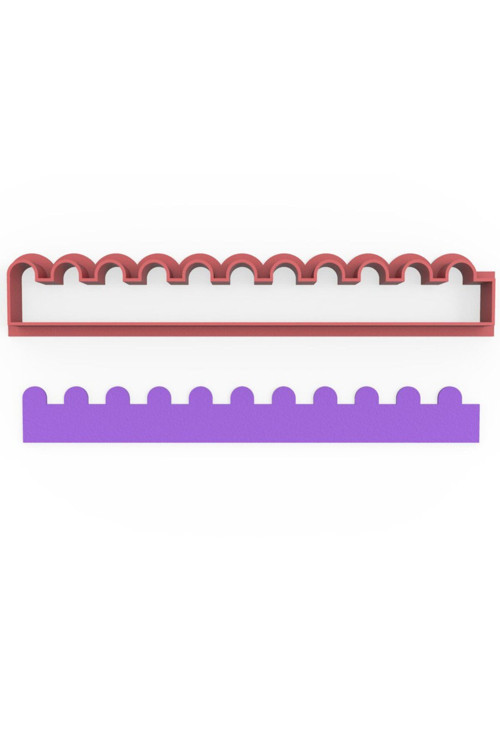 Yarım Daire Fondant Şeker Hamur Kesici