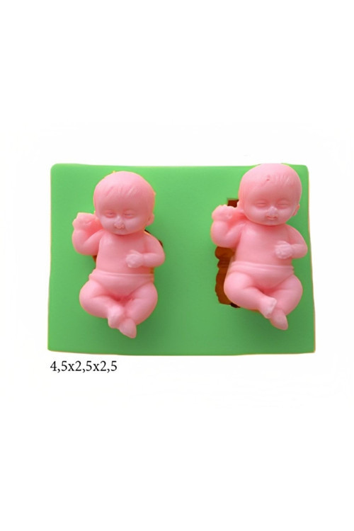 Bebek Modeli Silikon Şeker Hamuru Dekor, Sabun, Saksı Ve Mum Kalıbı