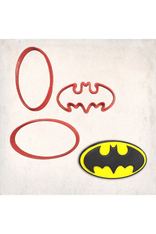 Batman Logo Detay Kurabiye Kalıp Seti 3’Lü