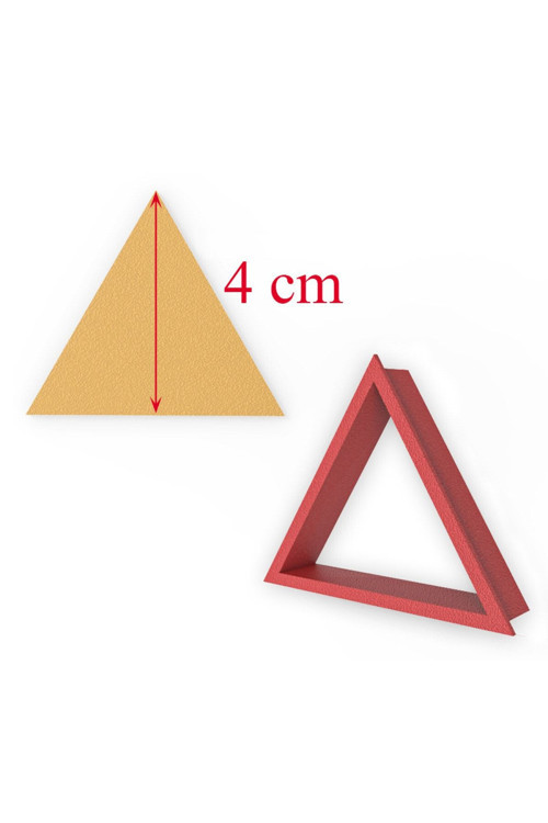 Üçgen Kurabiye Kalıbı Şekillendirici Kopat Kesici - 4 Cm