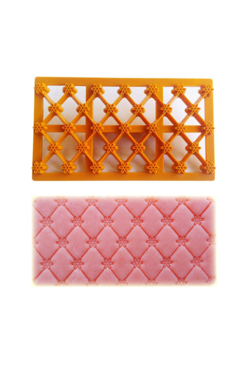 Papatya Şeker Hamuru Patchwork Şekillendirici Kalıbı Hasır Doku Kalıbı 7,4 Cm X 12,9 Cm