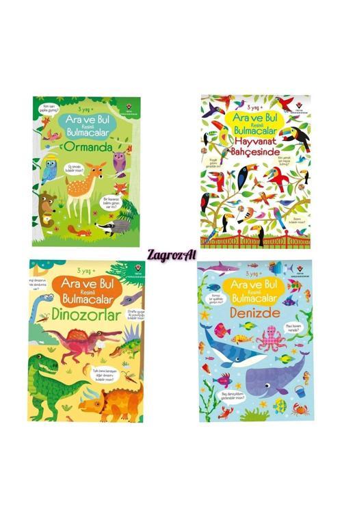 ( Tübitak Yayınları) Ara Ve Bul Resimli Bulmacalar 4 Seri Kitap