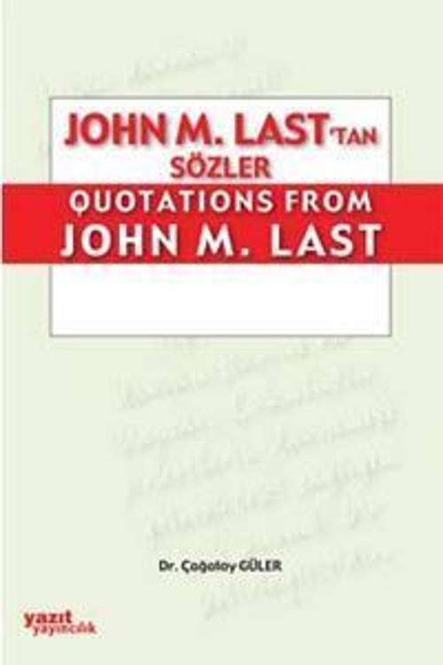 Palme Yayınevi John M,Last`Tan Sözler