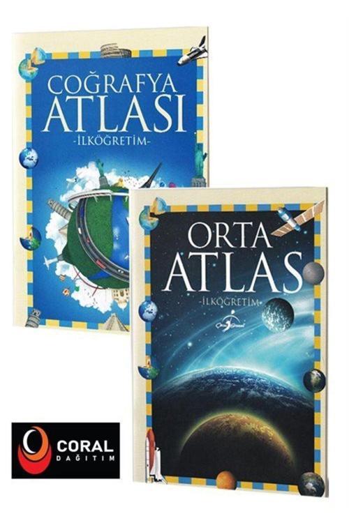 İlköğretim Atlas Seti / Orta Atlas ve Coğrafya Atlası 2 Kitap Set & Çocuk Gezegeni Atlas Seti