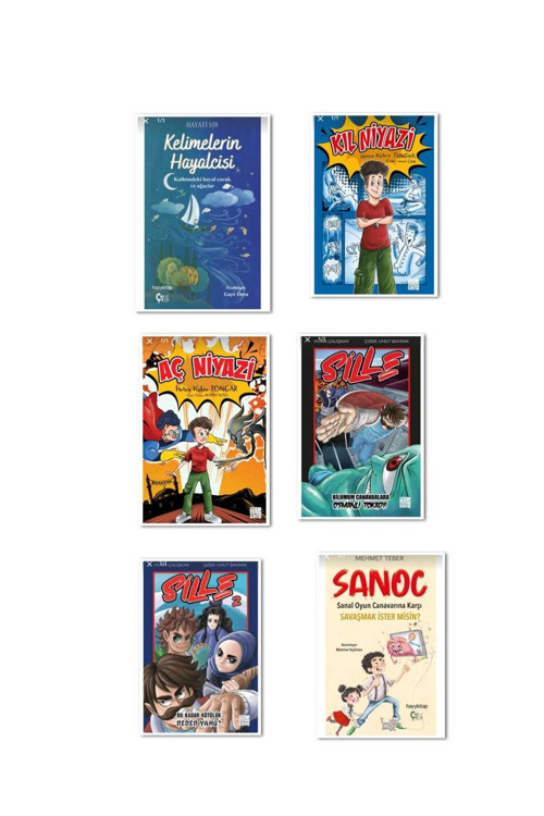 aç niyazi, kıl niyazi ,sille 1 2 , sanoc ,kelimelerin hayalcisi 6 kitap set
