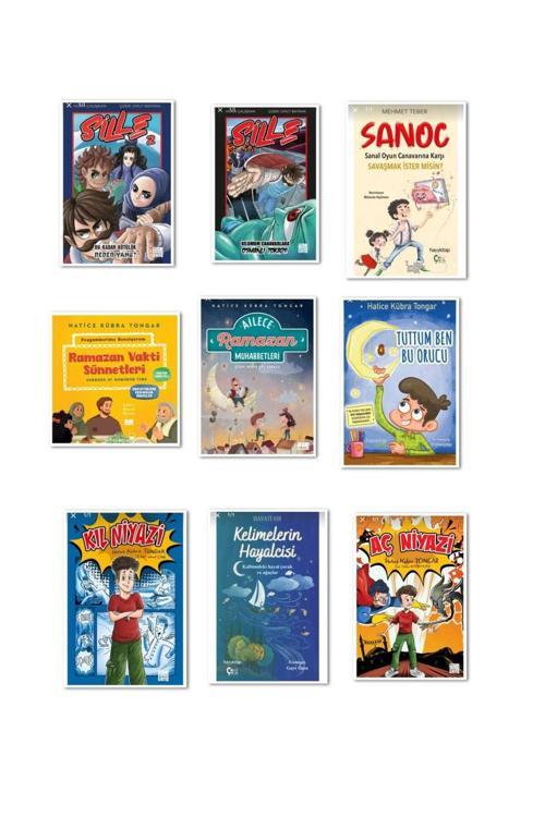 sille1-2,aç ve kıl niyazi,sanoc,kelimelerin hayalcisi,tuttum ben bu orucu,ramazan kitapları 9 lu set