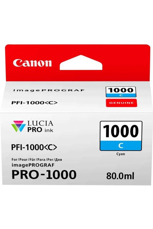 ® Pfı-1000 C (Cyan) Mavi A2 Yazıcı Orijinal Mürekkep Kartuş 80 Ml. (0547C001)