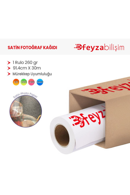 ® Microporous (Satin) Yarı Mat Fotoğraf Kağıdı Waterprof 260Gr 91.4Cm X30Mt (1 Rulo)