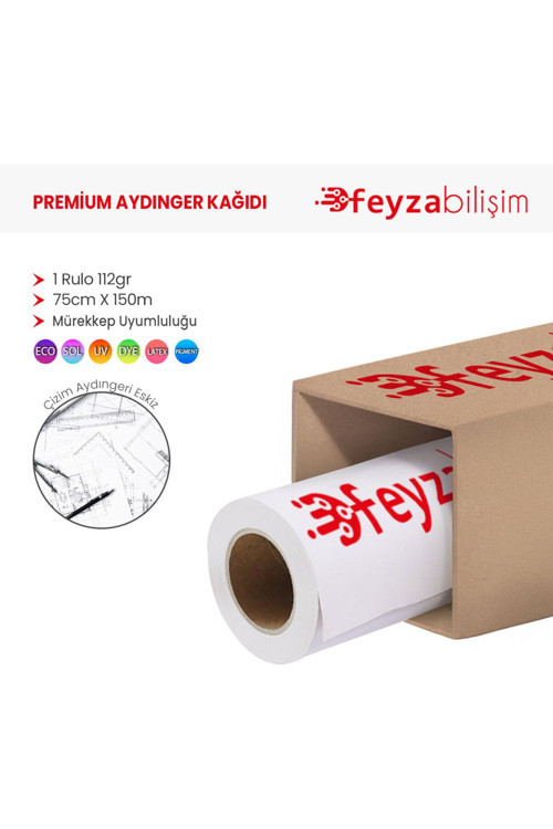 ® Plankopya Ozalit Aydınger (Çizim) Kağıdı 112Gr Rulo 75Cm X 150Mt (1 Rulo)