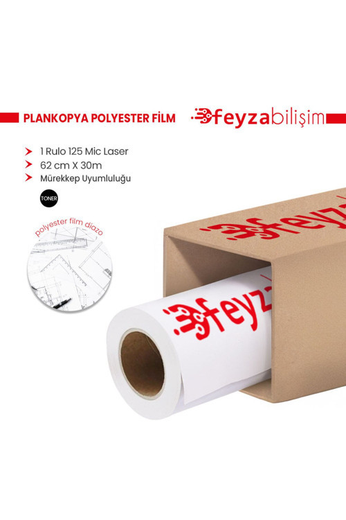 ® Plotter Polyesteri İnkjet Waterprof (Diazo) Kağıdı 150 Micron Rulo 62Cm X 30Mt (1 Rulo)