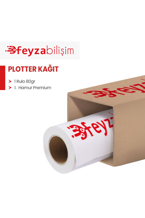 ® 1.Hamur Premium Opak 80 Gr Plotter (Çizim) Kağıdı 62Cm X 100Mt (1 Rulo)