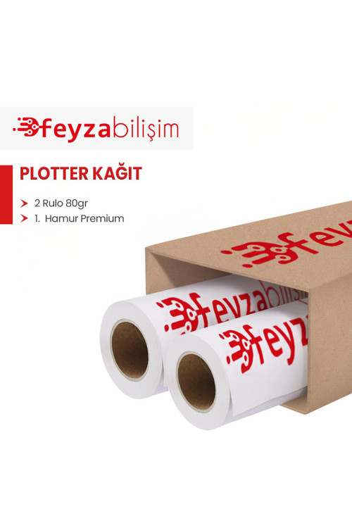 ® 1.Hamur Premium Opak 80 Gr Plotter (Çizim) Kağıdı 91.4Cm X 130Mt (2 Rulo)