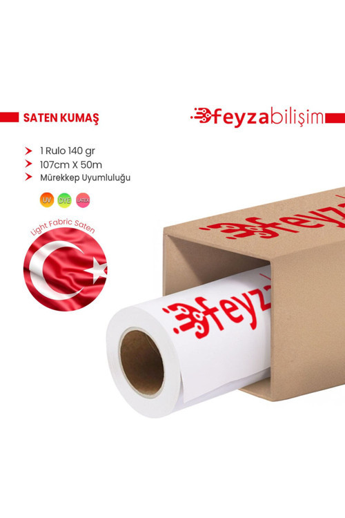 ® Light Fabric Saten Kumaş Bayrak Bezi 140Gr Pigment Dye (140) 107Cmx 50Mt (1 Rulo)