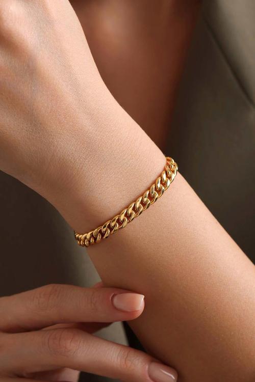 14 Ayar Altın Gurmet Bileklik 6 mm