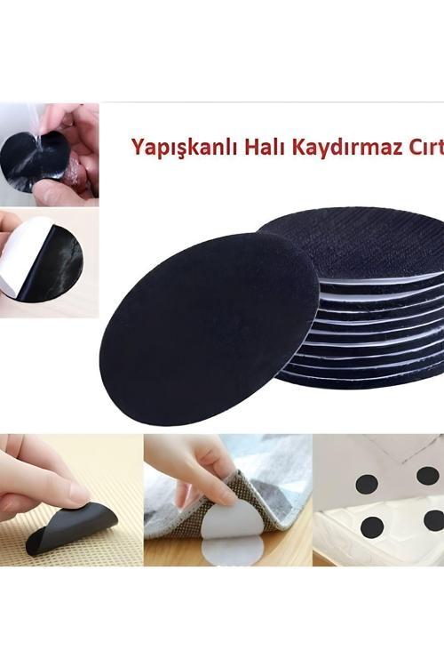 10 Adet Halı Kilim Koltuk Örtüsü Kaydırmaz Sabitleyici Cırt Yıkanabilir Kendinden Yapışkanlı Ped