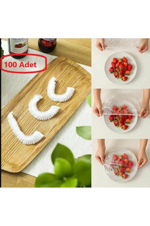 100 Adet Pratik Tazeliği Koruyan Tencere Ve Tabak Bonesi | Çok Amaçlı Kapak Gıda Bonesi