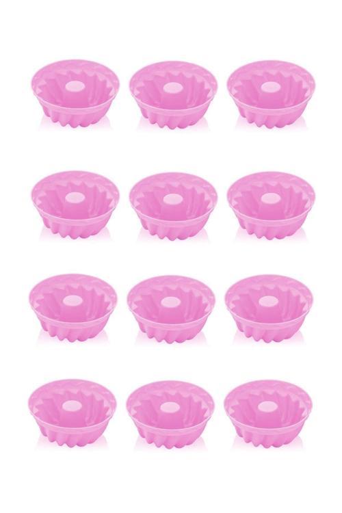 Renkli Silikon Mini Kek Kalıbı 12'Lı Cupcake Ve Muffin İçin Yapışmaz Kalıp