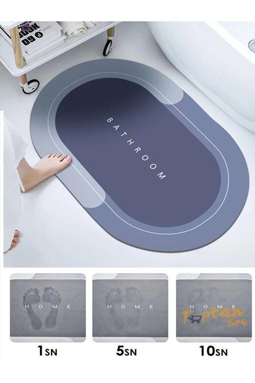 Sihirli Su Emici Banyo Paspası Kaymaz Tabanlı Abdest Paspası 3,5 Mm 40X60