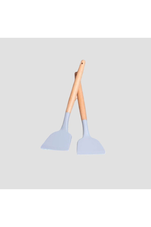 Bambu Silikon Spatula (Turkuaz)