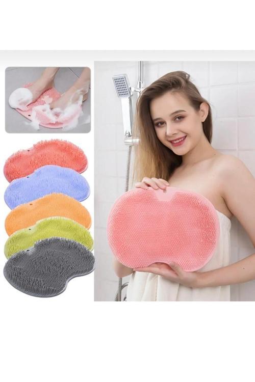 Vantuzlu Banyo Fırçası Masaj Pedi Sırt Ayak Kesesi Yıkama Lifi