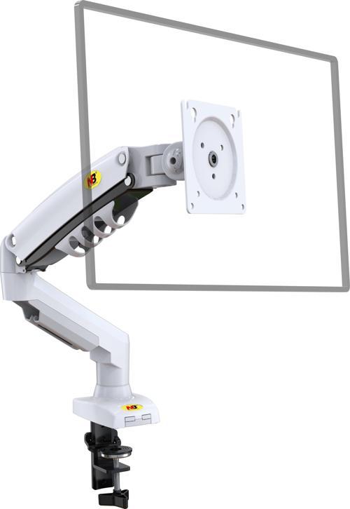 North Bayou Nb F80 17"-30" Amortisörlü 2-9 kg Monitör Standı Beyaz