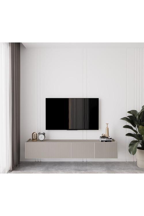 Capella Kumtaşı Rengi Mdf 4 Kapaklı Duvara Monte 160 Cm Tv Ünitesi