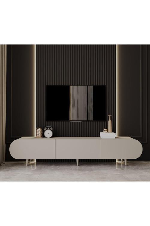 REGULUS MDF 3 KAPAKLI AHŞAP AYAKLI 180 Cm COUNTRY TV ÜNİTESİ