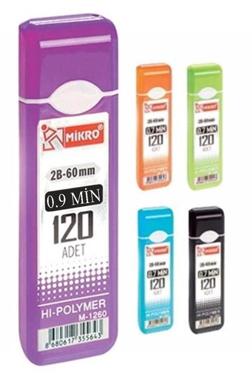 Kalem Ucu 120 li 0.9 mm 2B 1 Adet Çoklu Versatil Kalem Uç Mekanik Uçlu Otomatik Kurşun Mikro Kalem Ucu 60 mm Yumuşak