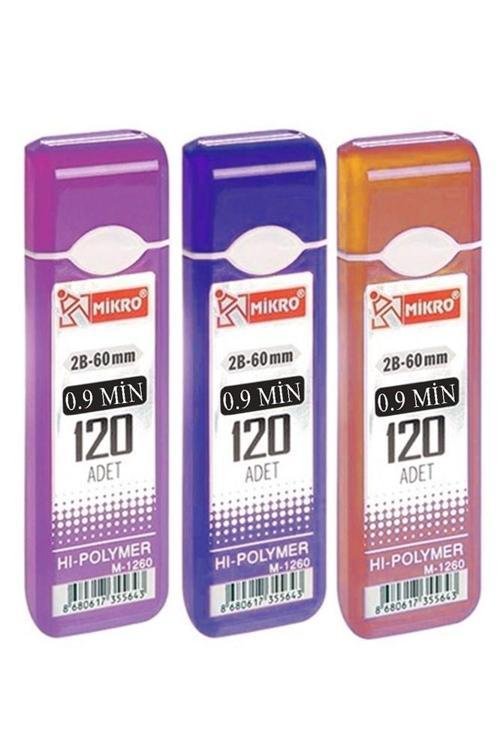 Kalem Ucu 120 li 0.9 mm 2B 3 Paket Çoklu Versatil Kalem Uç Mekanik Uçlu Otomatik Kurşun Mikro Kalem Ucu 60 mm Yumuşak