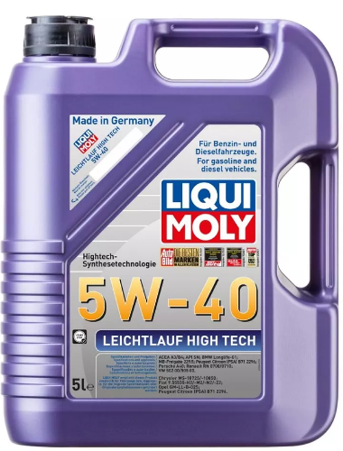 Leichtlauf High Tech 5W-40 Motor Yağı (5 Litre) Yeni Üretim Tarihli