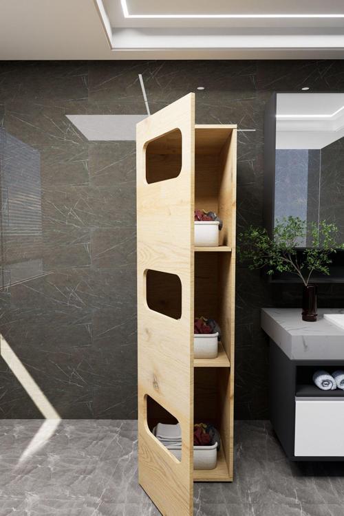 Lavina Banyo Kirli Sepetli Çamaşır Dolabı Rivoli