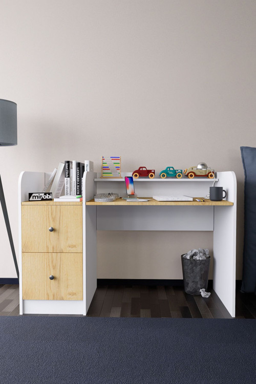 Tilup Çalışma Masası Beyaz-Rivoli Çocuk Odası Çalışma Masası Çekmeceli