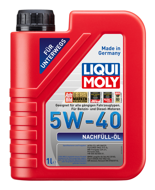 Top-Up Oil 5W-40 | Dolum Yağı ( 1 Litre ) Yeni Üretim Tarihli