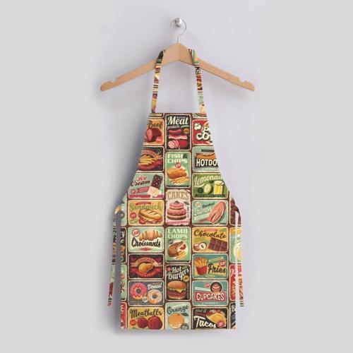 Junk Food Tasarımlı Önlük Ap106