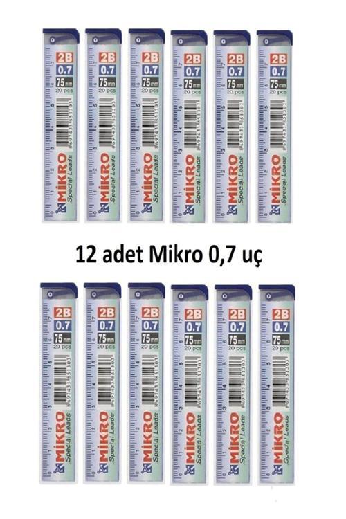 Min Kalem Ucu 0.7 Uc 2B Dereceli Cetvelli - 12 Li Paket