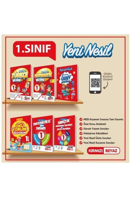 Kırmızı Beyaz Yayınları Kırmızı Beyaz 1.Sınıf 2.Dönem Tüm Dersler 6'Lı Set