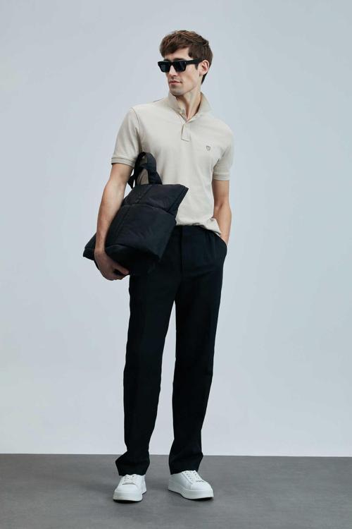 Laon Smart Erkek Polo Tişört Ekru