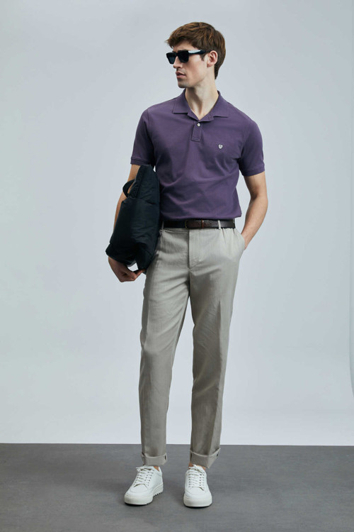 Laon Smart Erkek Polo Tişört Mürdüm