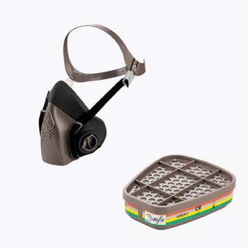 LS-3700 Yarım Yüz Maske + MFA 6111 Filtre Abek1 M/L