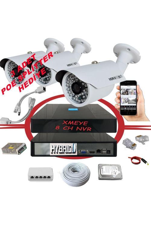 3' lü 5 MP 1940P Sensör 6 Megapiksel Sony Lens Metal Kasa IP Güvenlik Kamerası Seti_BS 748IP