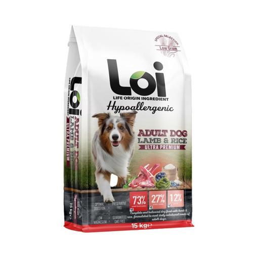 Loi Hipoalerjenik Köpek Maması Kuzu Etli 15 Kg
