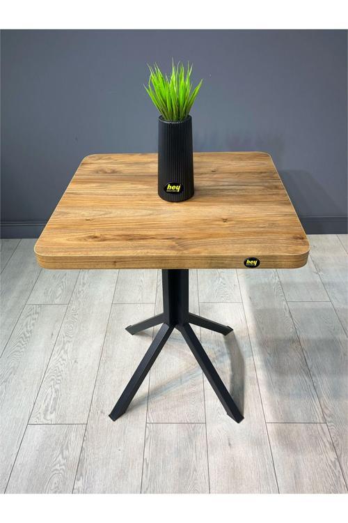 Zeren Kare Ceviz Balkon Masası Mutfak Yemek Masası 60 cm
