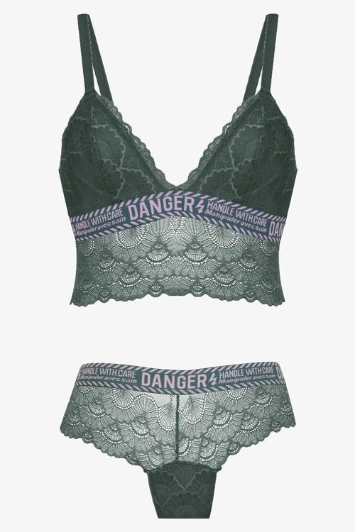 Koza Danger Yazılı Süngerli Bralet Takım - 80227
